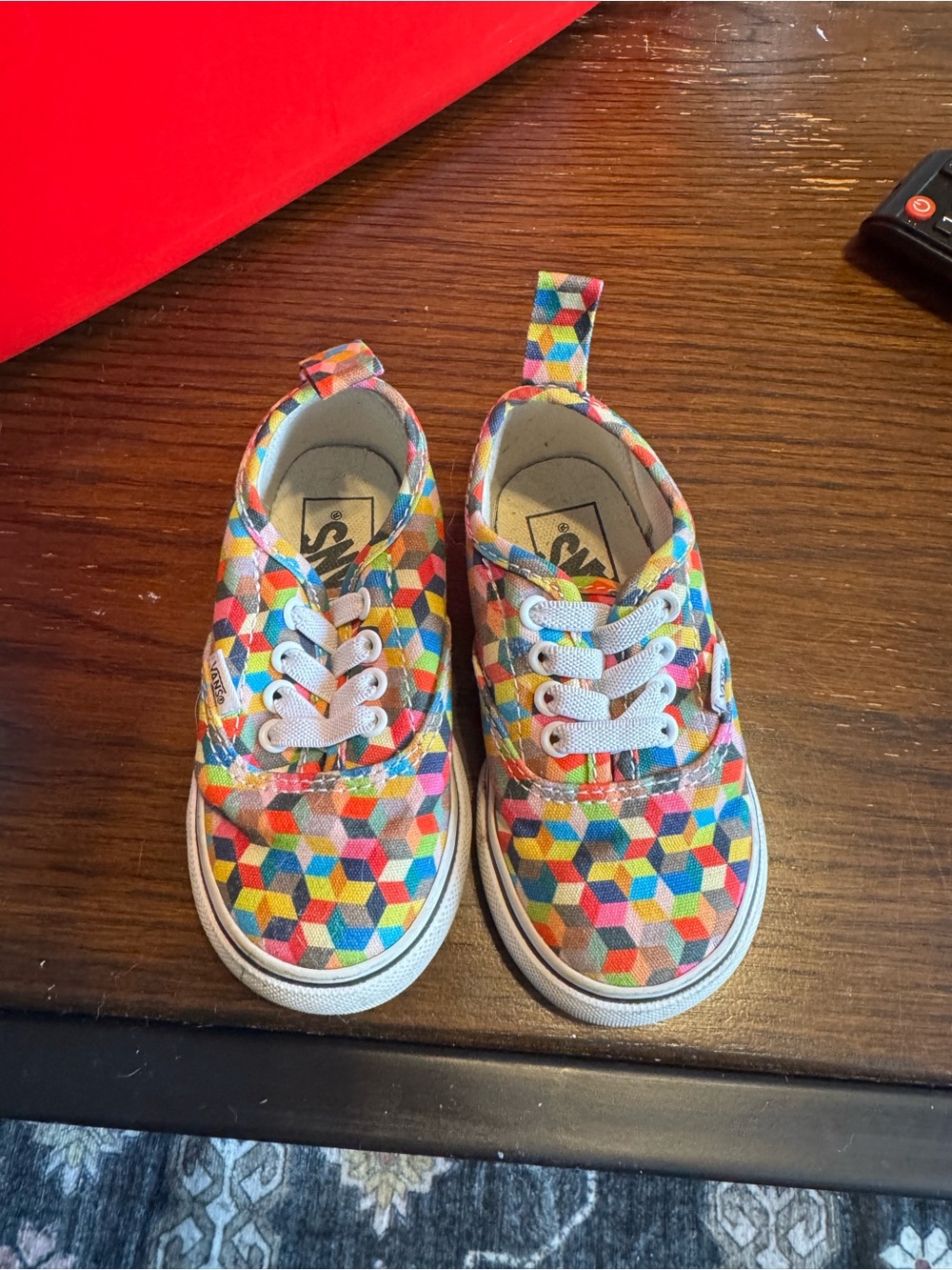Vans Kids Multicolor Geometric Canvas Sneakers - White Laces